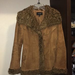 Express Tan Lamb Skin Jacket